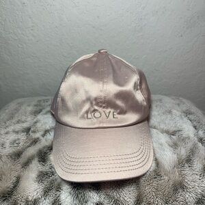 Cap hat Gap women light Pink satin Strap Back Adjustable Logo